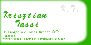 krisztian tassi business card